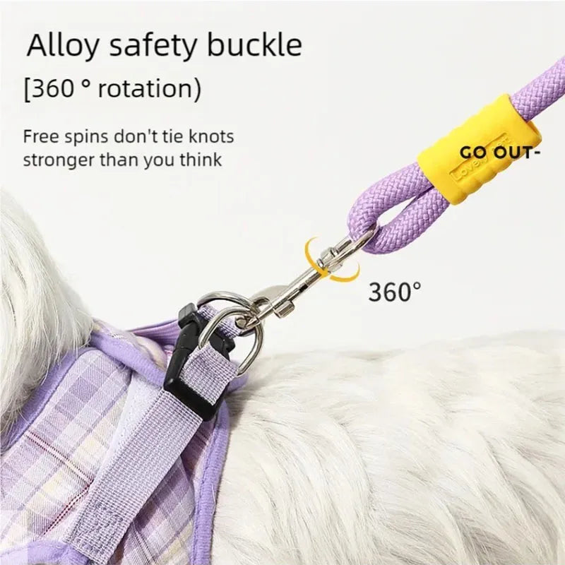 Dog leash, pet walking leash, outdoor dog dopamine contrasting leash, pet supplies