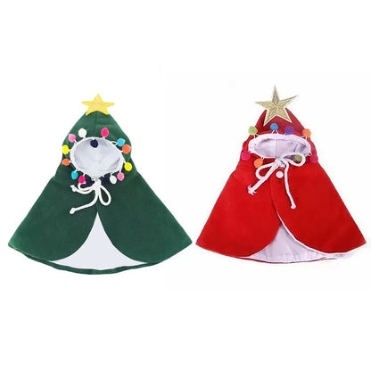 Cat  Costume Dog Cape Cloak Winter Warm Plaid Pet Clothes Puppy Kitten Apparel  Festival Outfit