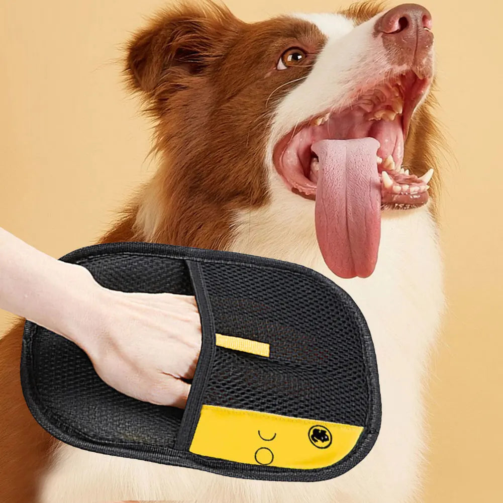 Pet Grooming Gloves Cats Hair Brush Pet Removal Gloves Dual Brush Efficient Cat Cleaning Tool Hair Stripping Cleaning Tool
