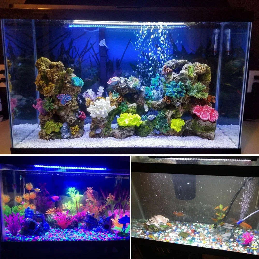 Aquarium LED Bar Light Waterproof Fish Tank Light 110V US 18/28/38/48CM 220V EU Underwater Aquario Lamp Aquariums Decor Lighting