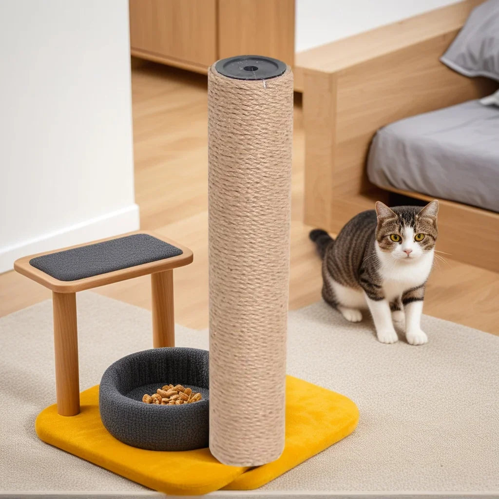 Cat Scratching Post for Cat Tree Tower DIY Cat Climbing Frame Replacement Post Sisal Rope Entangle Kitten Toy Scratch Furniture