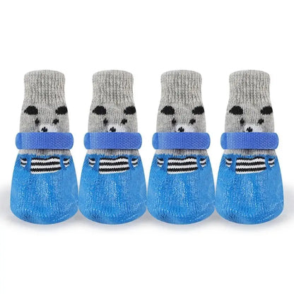 Warm Anti-slip Soft-soled Shoes for Dogs in Winter Puppy Essentials Silicone Rain and Snow Outdoor Socks Dog Shoes Waterproof