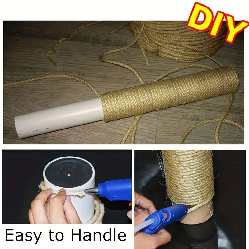 20/50/100M Natural Sisal Rope Cat Scratcher Rope Tree Scratching DIY Toy Paw Claw Furniture Protector Scratching Post