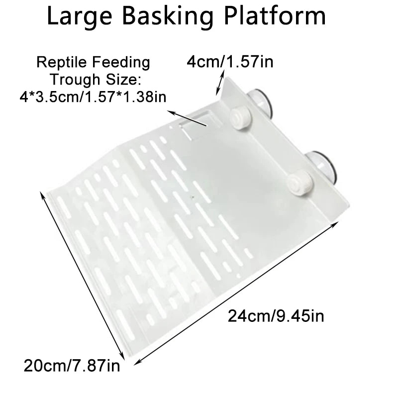Turtle Basking Drying Resting Sun Platform Mat Dock, Climbing Ladder for Amphibians and Reptiles, Turtle Land Island Habitat