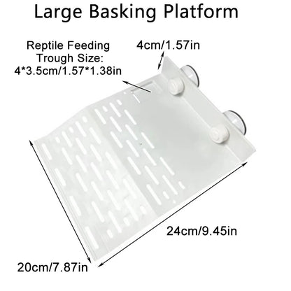 Turtle Basking Drying Resting Sun Platform Mat Dock, Climbing Ladder for Amphibians and Reptiles, Turtle Land Island Habitat