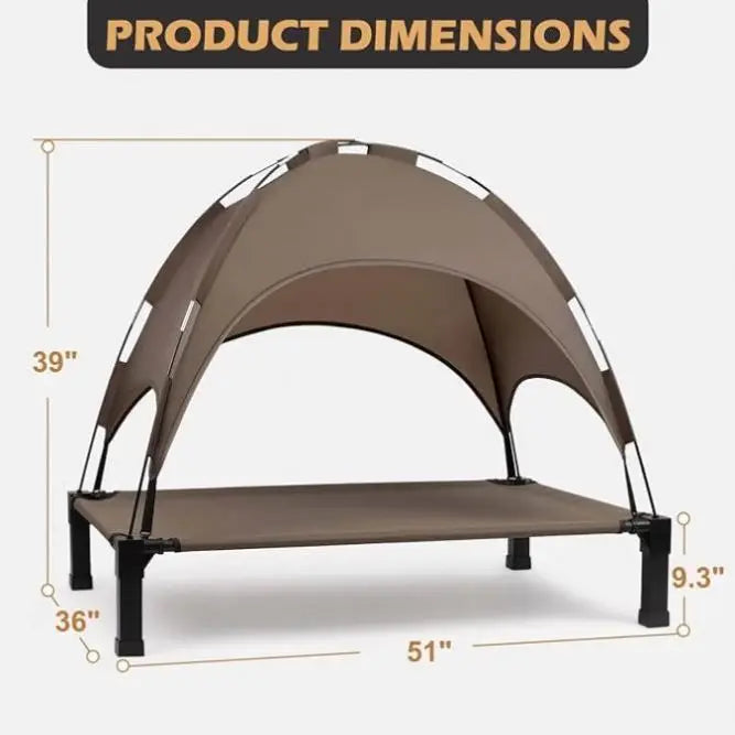 Dog Bed Cot Cooling Elevated Bed With Washable Breathable Mesh and Metal Frame