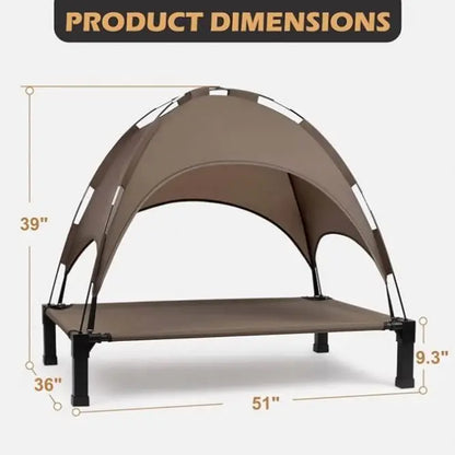 Dog Bed Cot Cooling Elevated Bed With Washable Breathable Mesh and Metal Frame