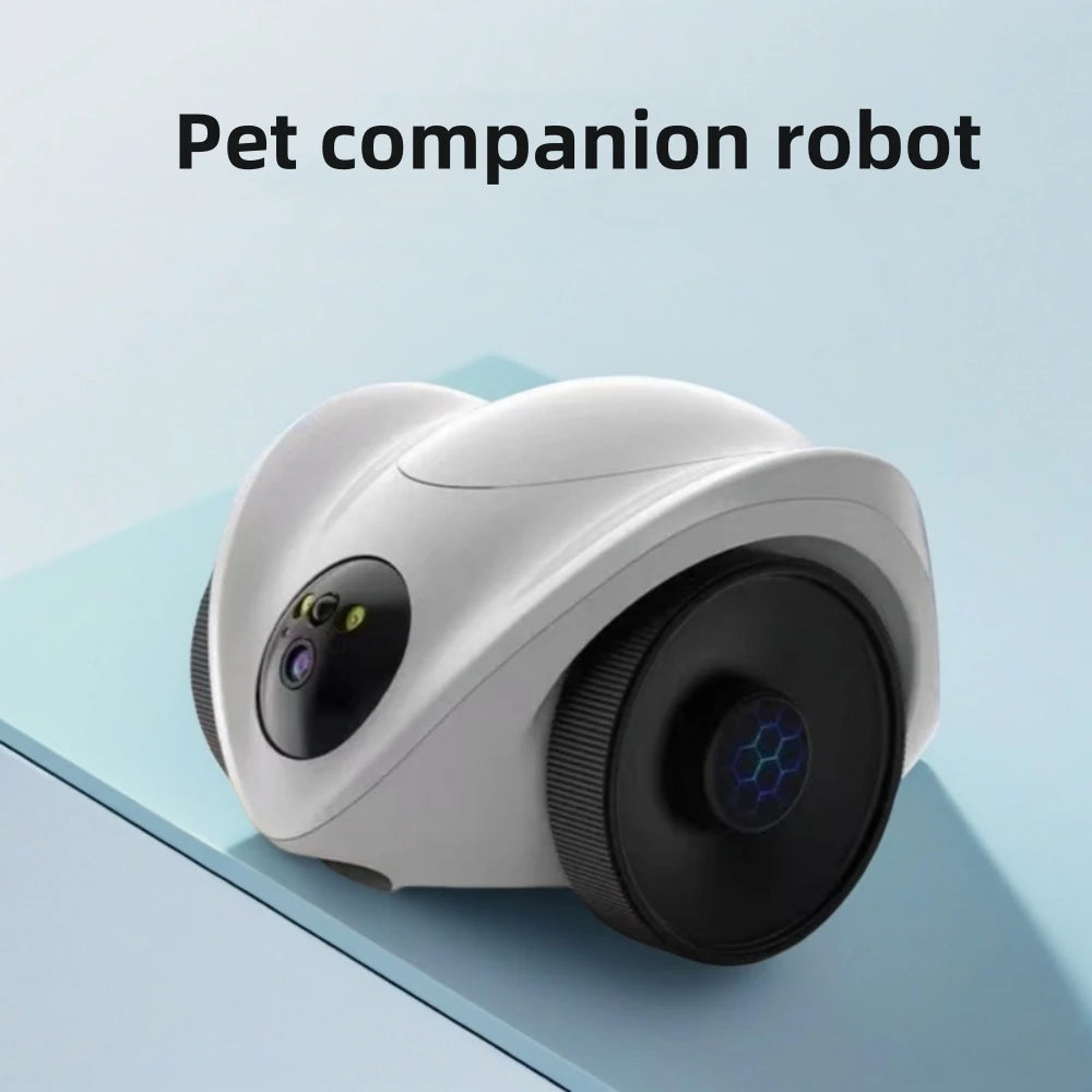 HD Wifi Camera 360° Pet Robot Toys Dog Treat Camera Dispenser Feeder 1080P Full Move Freely 2-Way Audio App 30 Days Long Standby