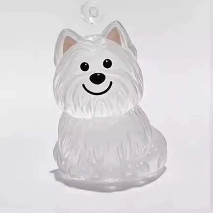 Dog Shape Dog Hair Storage Box Transparent DIY Handmade Pet Hair Keychain Keyring Hair Grooming Puppy Pendants Pet lovers