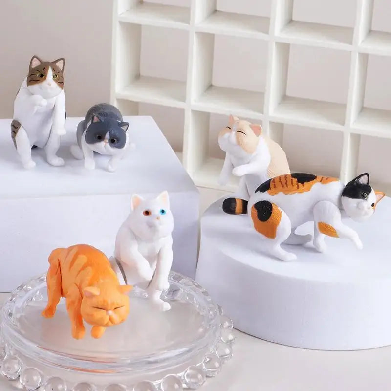 1 Set Micro Landscape Dollhouse Cat Trees Scratcher Set Miniature Cat Ornament Decorative Accessories Toy For Pet Lovers