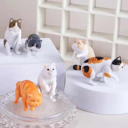 1 Set Micro Landscape Dollhouse Cat Trees Scratcher Set Miniature Cat Ornament Decorative Accessories Toy For Pet Lovers