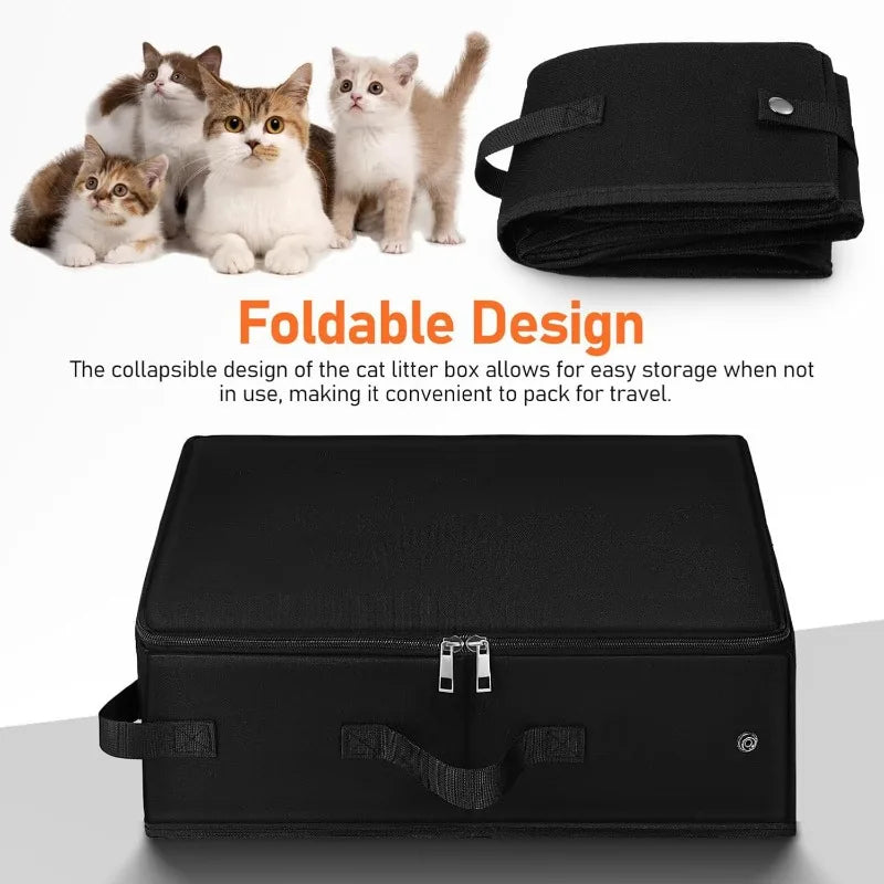 Outdoor Cat Sandboxes Portable Self-Cleaning Cat Litter Box For Travel Covered Pet Toilet Waterproof Bathroom For Pet Foldable