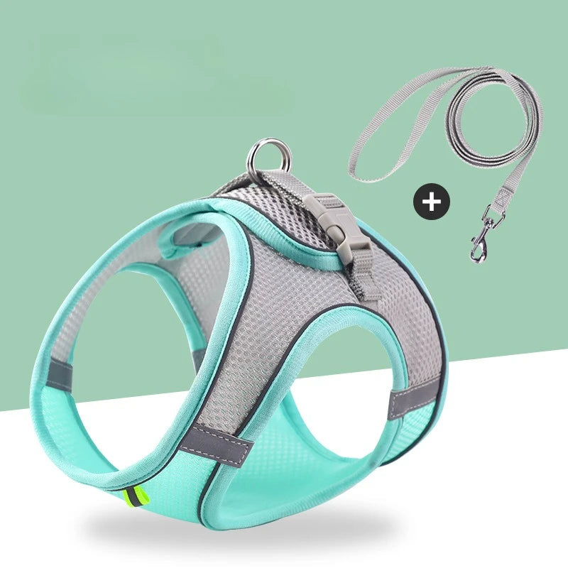 Cat Harness Adjustable Pet Harnesses Reflective Leashes Set Pet Harness for Cats Small Dogs Pug Chihuahua Cat Accessories