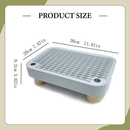 Litter Box Step for Kitten and Old Cats Litter Sifter Box for Floor Carpet Pet indoor Footrest Pet Cleaning Supplies Washable