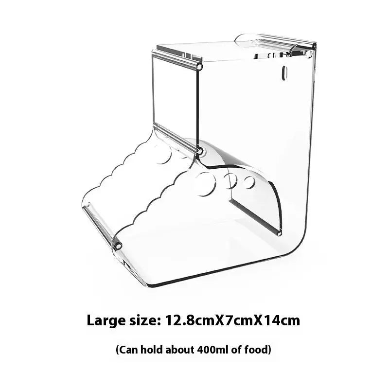 Pet Hamster Rabbit Squirrel Food Dispenser Feeder Plastic Clear Automatic Pet Feeder For Hamster Guinea Pigs Food Bowl Container