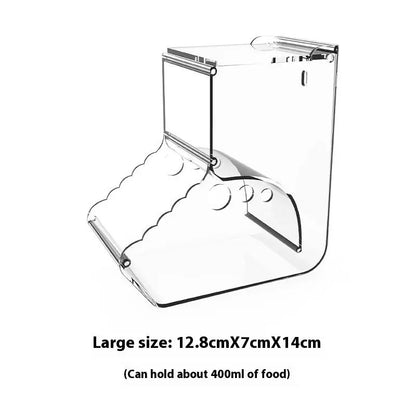 Pet Hamster Rabbit Squirrel Food Dispenser Feeder Plastic Clear Automatic Pet Feeder For Hamster Guinea Pigs Food Bowl Container