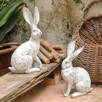 Rabbit Statue Garden Decor Resin Animal Sculpture Figurine Outdoor Decoration for Garden Courtyard