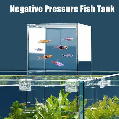 Creative Aquarium Tanks Negative Pressure Fish Tank Ecological Aquascape Decoration Small Fish Pot Isolation Aquatic Fish Bowl
