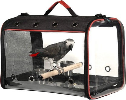 Bird Carrier Bag  Bird Travel Cage with Stand, Lightweight Backpack for Parrot, Colorday Portable Bird Travel  Lightweight  Bag,