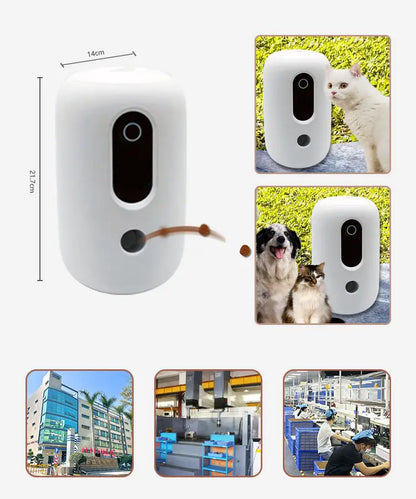 HD Camera Automatic Pet Feeder Wifi Smart App Remote Control Portable Throwing Treat Dog Dispenser