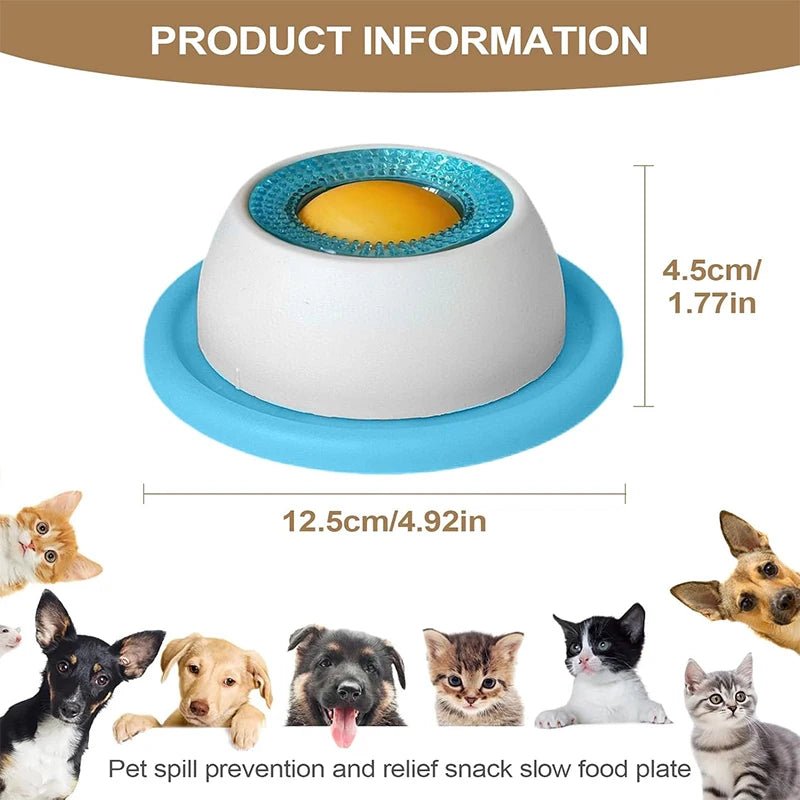 Dental Health Lick Mat for Dogs & Cats, Interactive Slow Feeder Licking Plate with Non-Slip Base, Pet Mental Enrichment Toy