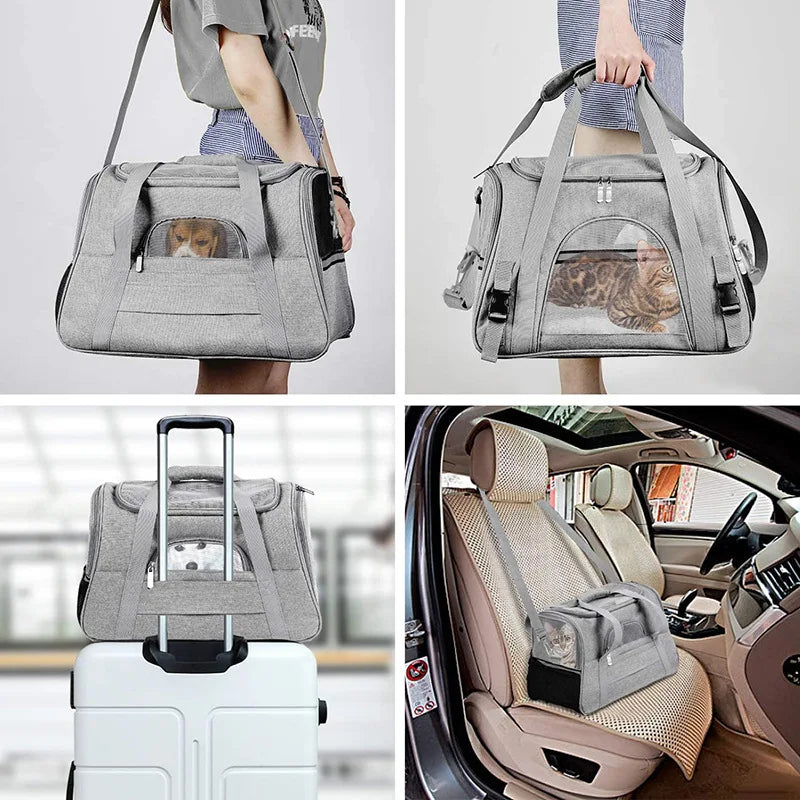 Pet Carrier Cat Carrier Dog Carrier for Small Medium Cats Dogs Pets Cat Carrying Case Soft Sided Cat Bag Pet Travel Carriers