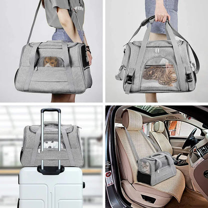 Pet Carrier Cat Carrier Dog Carrier for Small Medium Cats Dogs Pets Cat Carrying Case Soft Sided Cat Bag Pet Travel Carriers
