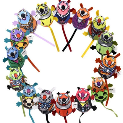 Fashion Unique with Cat Mint Stuffed Toys Funny Sound Squeaker Chew Biting Toys Pet Toys Catnip Cat Mouse Toys