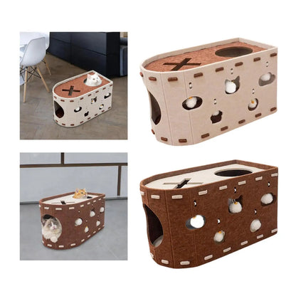 Cat House Scratch Condo Scratching Pad Furniture Protector Scratch Resistant Practical Sturdy for Multiple Cats Scratcher Bed