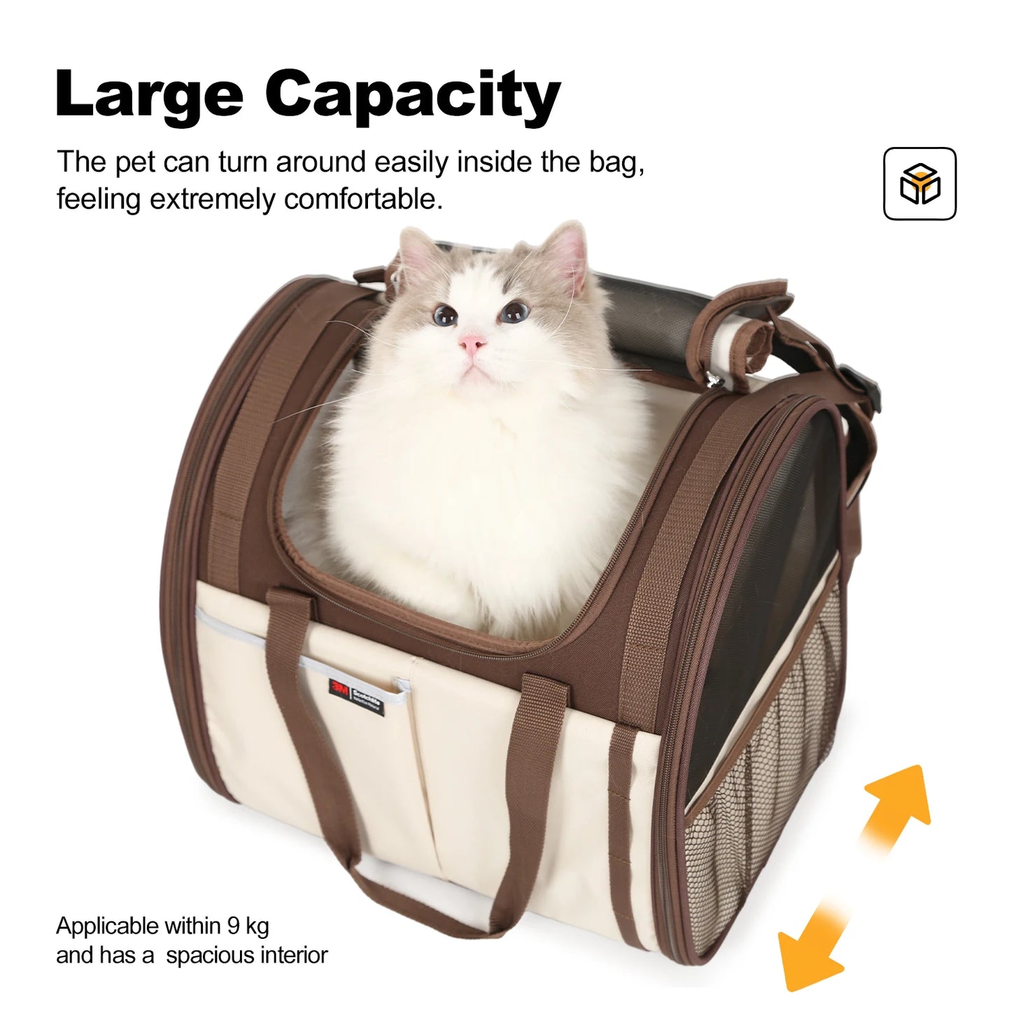 Large Dog Carrier Backpacks,With Load 9KG ,Cat Puppy Carrier Bag for Travel Camping Hiking
