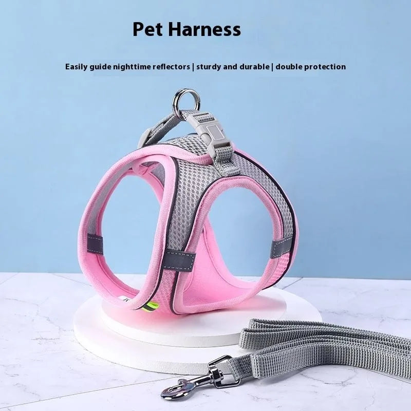 Cat Harness Adjustable Pet Harnesses Reflective Leashes Set Pet Harness for Cats Small Dogs Pug Chihuahua Cat Accessories