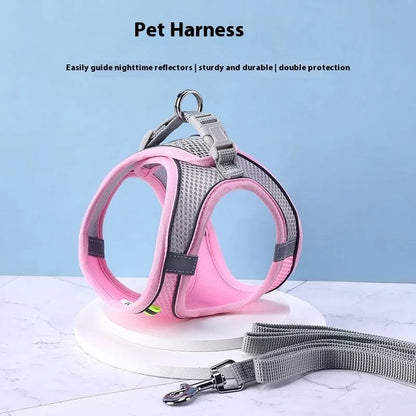 Cat Harness Adjustable Pet Harnesses Reflective Leashes Set Pet Harness for Cats Small Dogs Pug Chihuahua Cat Accessories