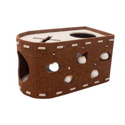 Cat House Scratch Condo Scratching Pad Furniture Protector Scratch Resistant Practical Sturdy for Multiple Cats Scratcher Bed