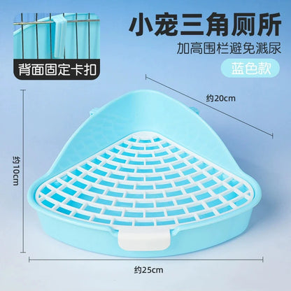 Small Pet Toilet Small Animal Litter Tray Corner for Hamster Guinea Pig Ferret Gerbil Chinchilla Pet Small Rat Toilet