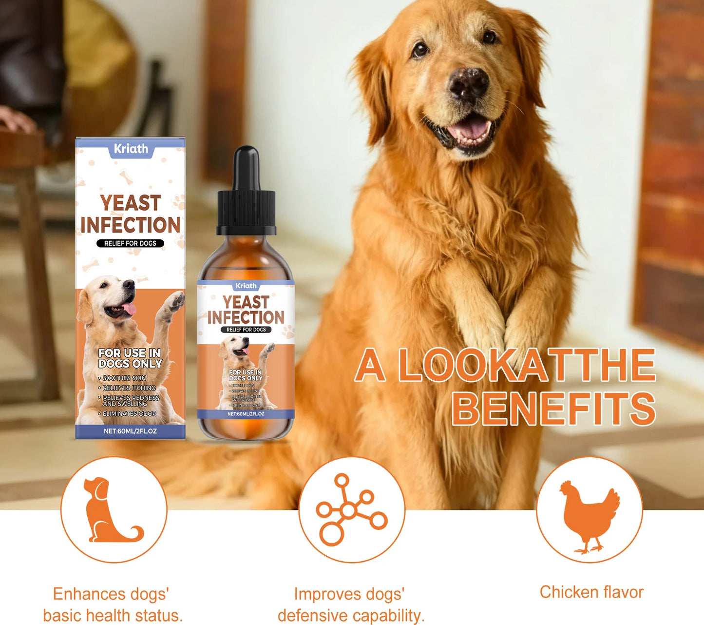 Dog Specific Herbal Drop Effectively Relieve Skin Itching Redness Maintain Immune System Health Chicken Flavor Herbal Care Drops