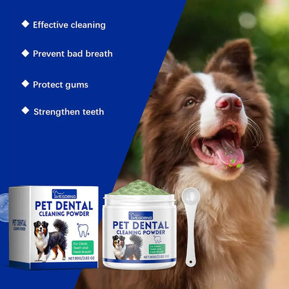80g Dog Teeth Cleaning Powder Natural Ingredients Safe Non-irritating Maintain The Oral Health Of Dogs Dog Teeth Cleaning Powder
