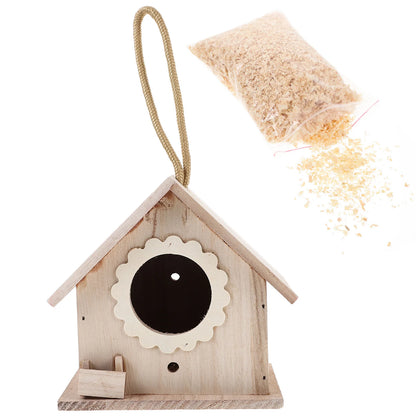 Wooden Bird House Nest Feeder Feeders for Outdoors Decorative Birdhouses outside The Bird's Hanging