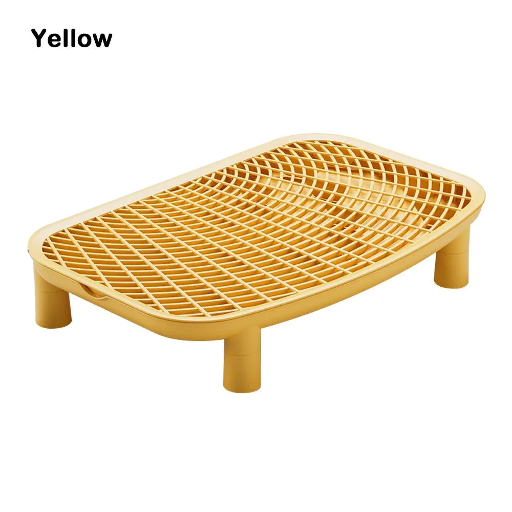 Plastic Pet Cat Litter Mat Anti-carrying Heightened Cat Litter Trapping Mat Multi-color Double-layer Cat Litter Pad Pet Falling