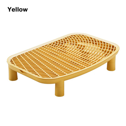 Plastic Pet Cat Litter Mat Anti-carrying Heightened Cat Litter Trapping Mat Multi-color Double-layer Cat Litter Pad Pet Falling