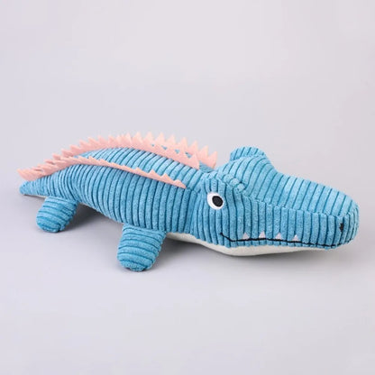 Dog Sound Bite Resistant Dog Chew Cartoon Animal Shape Pet Crocodile Soft Stuffed Pet for Cats and Dogs