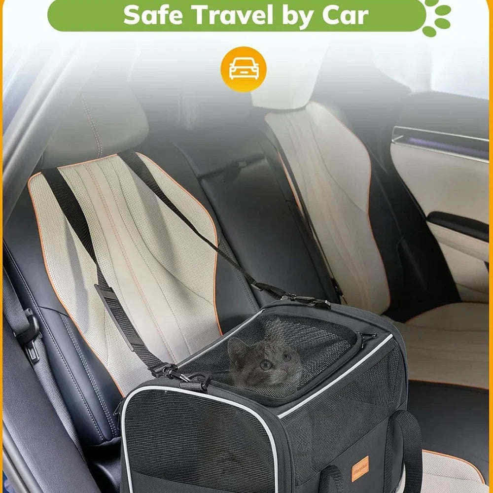 Cat Carrier Soft Portable Pet Carrier for Small Medium Cats Dogs Puppy up to 14lbs Airline Approved Dog Carrier