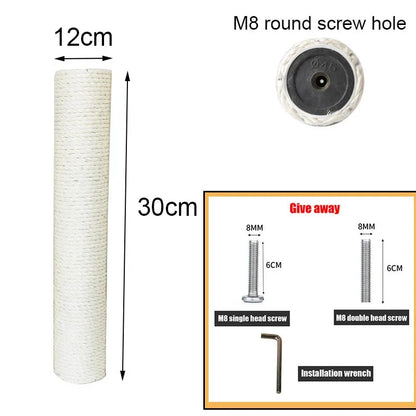 DIY Cat Tree Accessories Cat Scratching Post Scratch Support Ceiling Cat Climbing Tower Platform Cat House Hammock Pet Furniture