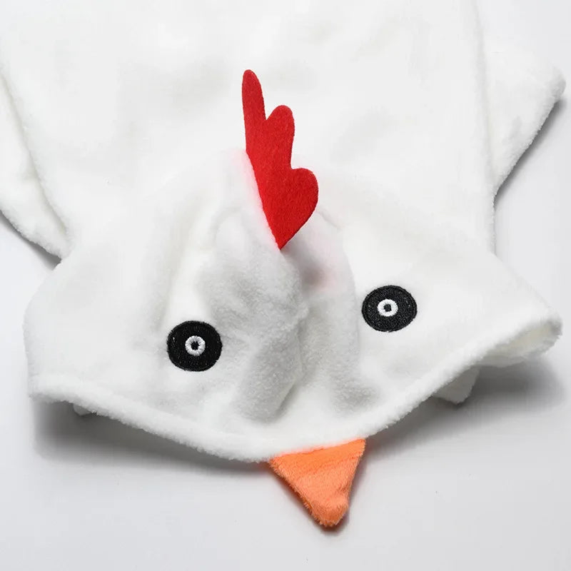 Dog Chicken Costume, Pet Halloween Christmas Cosplay Dress Up Costumes, Pet Hoodie Outfits Coat Clothes for Small Medium Dogs