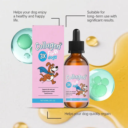 60ml Dog Pet Collagen Based Staple Food Combined With Nutritional Supplement Drops Gentle Formula For Hair And Skin Care