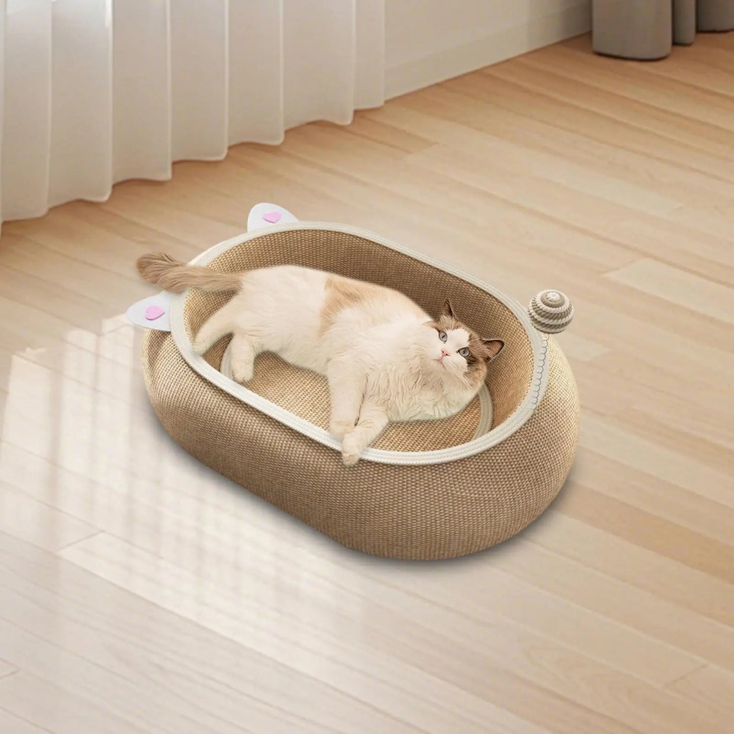 Cat Scratcher Bed 3 in 1 Portable Furniture Protection Sofa Pet Supplies