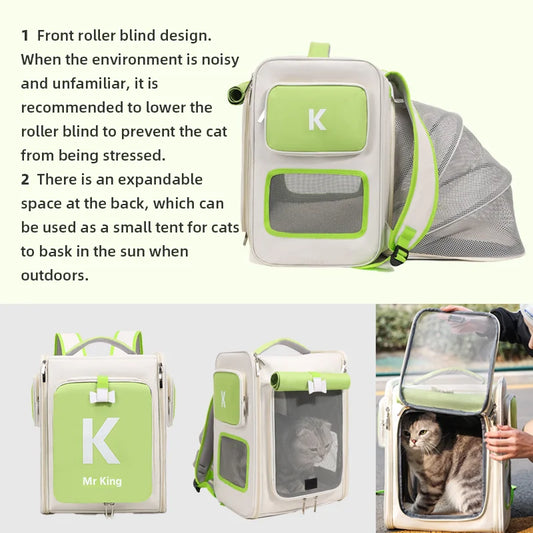 Cat Carrier Bag Pet backpack cat Transporter Travel Extended Breathable Large Space Foldable Moving Bag Outdoor Dog Carriers