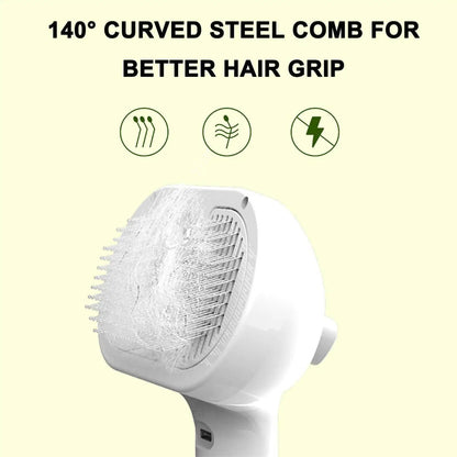 Pet Hair Remover Spray Grooming Comb Cats Dogs Floating Hair Removal Steam Cleaning Brush Dematting Water Mist Humidifier Comb