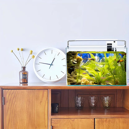 Fish Tank Transparent Glass Rectangular Aquarium Small And Medium Balcony Living Room Decoration Lazy Ecological Fish Tank
