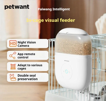 Pet Smart Automatic Feeder Hamster Remote Monitoring Camera Rabbit Totoro Pet Smart Automatic Feeder Hanging Cage Type