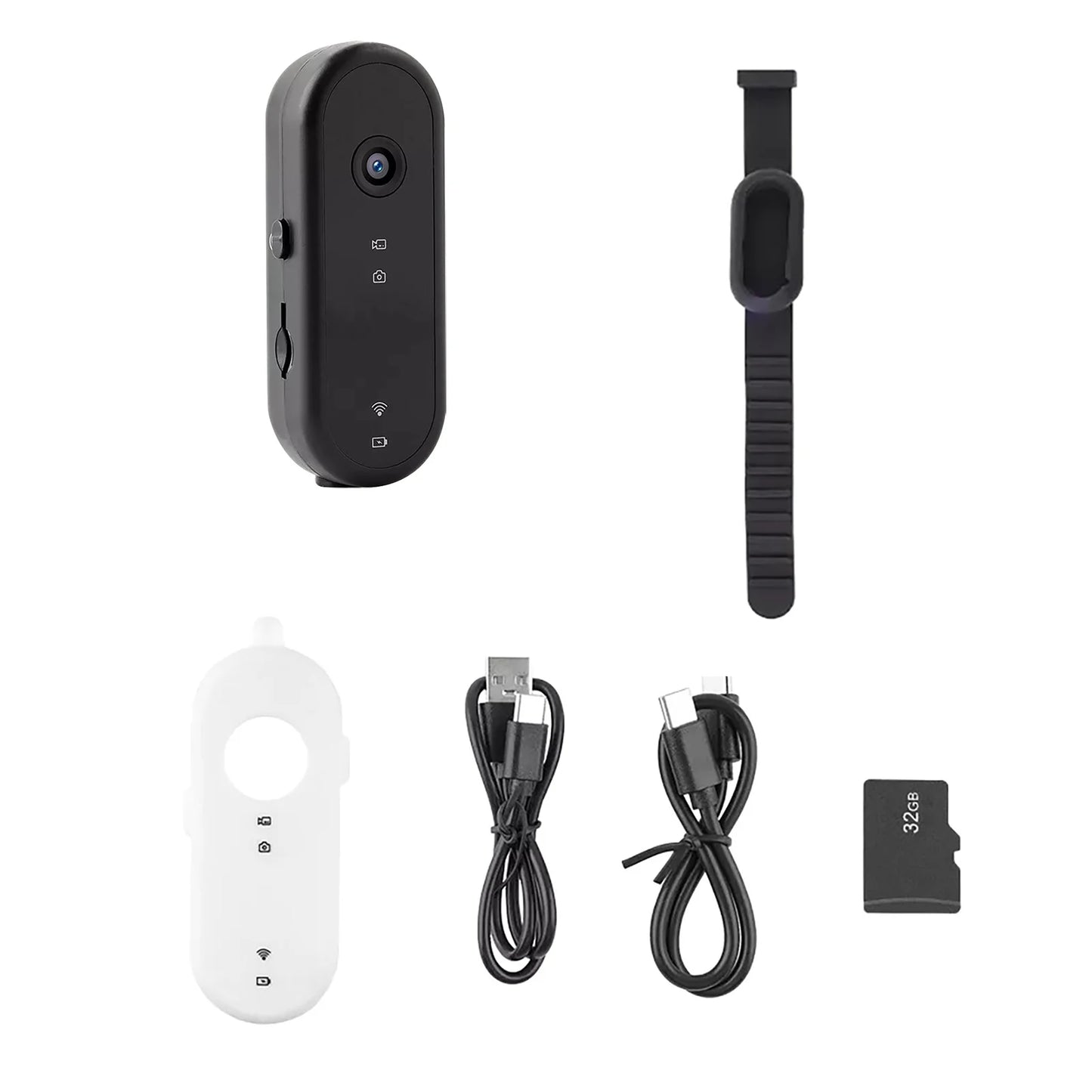 Wireless Pet Dog Cat Collar Camera 120 Degree Wide Angle Pet Sports Action Camera Monitor For Video Records Indoor Outdoor 32GB